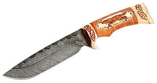 Нож ИП Семин Лорд дамасская сталь литье кость - фото 3