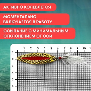 Блесна Riverzone Tadpole 10гр 52мм gold - фото 5