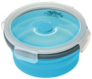 Контейнер Tramp складной с крышкой-защелкой 550мл аквамарин - фото 1