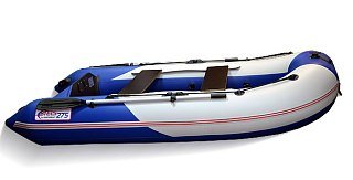 Лодка Хантер STELS 275 сине-белый - фото 2