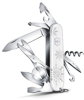 Нож Victorinox Explorer white christmas 16 функций белый - фото 2