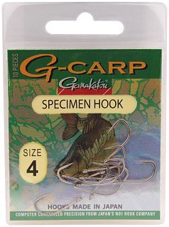 Крючок Gamakatsu G-Carp Specimen Hook №4 уп.10шт
