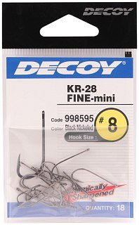 Крючки Decoy Fine mini KR-28 №8 18шт