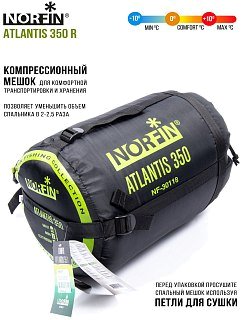 Спальник Norfin Atlantis кокон 350 R - фото 5