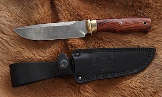 Нож Северная Корона Барс дамасская сталь граб - фото 4