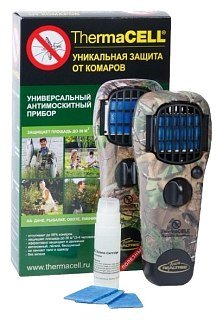 Прибор ThermaCell противомоскитный 1 картридж и 3 пластины кмф - фото 1