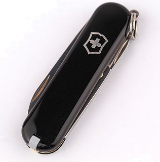 Нож-брелок Victorinox Classic 58мм 7 функций черный - фото 2