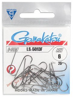 Крючок Gamakatsu LS-5013F black №6 - фото 1