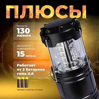 Фонарь Pereval BT-PL4020 кемпинговый 130 Lumens - фото 2