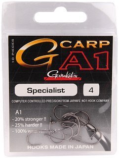 Крючок Gamakatsu A1 G-Carp Specialist Hook №4 уп.10шт