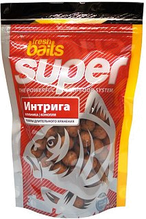 Бойлы Fresh Baits Интрига клубника-конопля 15мм 330гр