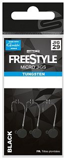 Джиг-головка SPRO FreeStyle Tungsten Micro Jig29 Black 2,7 гр №4        - фото 2