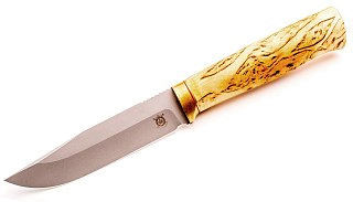 Нож Северная Корона Оцелот нержавеющая сталь карельская береза satin - фото 1