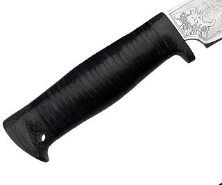 Нож Росоружие Малек ЭИ-107 кожа рисунок - фото 3