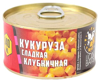 Кукуруза Lion Baits Поехали на платник сладкая клубника 140мл