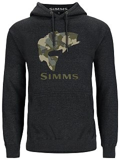 Толстовка Simms Bass fill hoody charcoal heather  - фото 1