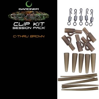 Набор Gardner Covert clip kit session pack c-thru brown для оснасток