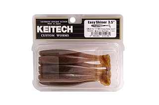 Приманка Keitech виброхвост Easy shiner 3,5" PAL07 Motor oil red flake 7шт - фото 2