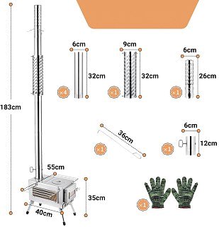 Печка King Camp Hot Tent Stove Plus - фото 3