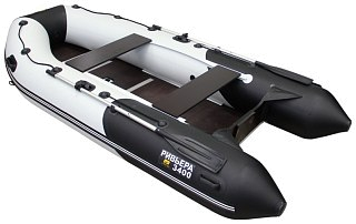 Лодка Мастер лодок Ривьера Компакт 3400 СК комби черно-серая - фото 3