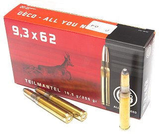 Патрон 9,3х62 Geco TM SP 16,5 - фото 1