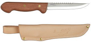 Нож Mora Fishing Classic 54 рыбака с зубчатым обухом дерево