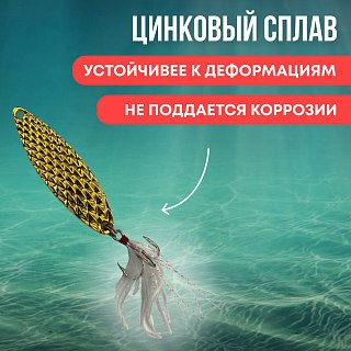 Блесна Riverzone LittleKiller 15гр 58мм gold - фото 3