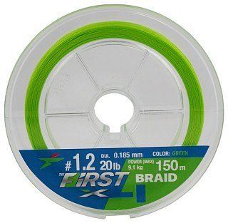 Шнур Intech First Braid X4 150м 1,2/0,185мм green - фото 2