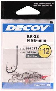 Крючки Decoy Fine mini KR-28 №12 18шт