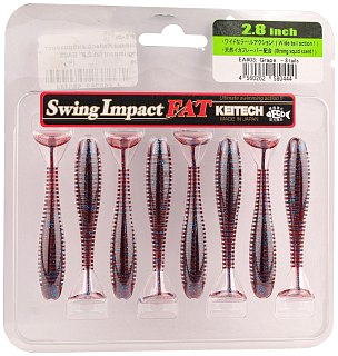 Приманка Keitech виброхвост Swing impact fat 2,8" EA03 grape - фото 2