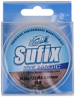 Леска Sufix Ice Magic 50м 0,35мм 10,3кг прозрачная