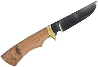 Нож ИП Семин Пластун сталь 65х13 литье ценные породы дерева - фото 2
