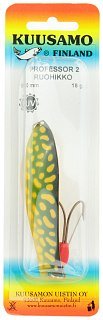 Блесна Kuusamo Professor2 незацепляйка 90мм 18гр YE/GR-B UV