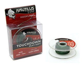 Поводковый материал Nautilus Silky soft touchdown 20lb 10м dark brown