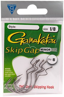 Крючок Gamakatsu офсетный Skip gape minor №1/0 - фото 1