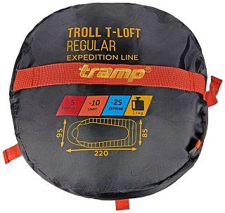 Спальник Tramp Troll T-Loft Compact левый - фото 6