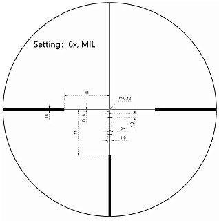 МП Оптический прицел Vector Optics 30мм SFP Continental X6 1-6x24i Hunting Fiber - фото 8