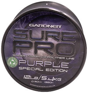 Леска Gardner Sure pro purple 12lb 0,30мм 1320м - фото 3