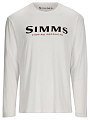 Футболка Simms Logo LS White 
