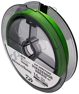 Шнур Daiwa UVF Morethan Dura sensor X8BRAID +SI2 PE 1,5-150м Lime Green - фото 1