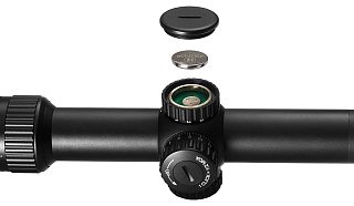 Прицел Gaut Nephrite 1-4x24 60 красная 30мм 1/2 МОА - фото 5