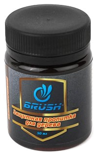 Пропитка Brush для дерева защитная темно-коричневый 50мл