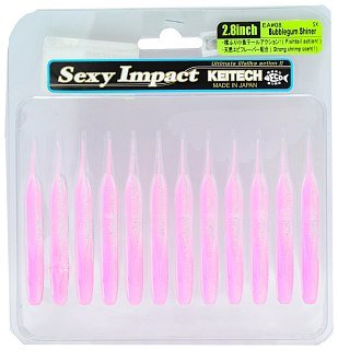 Приманка Keitech червь Sexy impact 2,8" EA 08 Bubblegum Shiner уп. 12шт