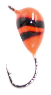 Мормышка Lumicom Капля с ушком вольф обмазка-винт 2,5мм OrBL 1/10 - фото 1