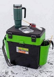 Ящик зимний Helios Fish box 19л двухсекционный зеленый - фото 15