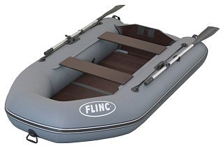 Лодка Flinc FT260L надувная серый - фото 1
