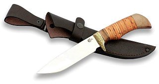 Нож ИП Семин Лазутчик сталь 65х13 литье береста - фото 1