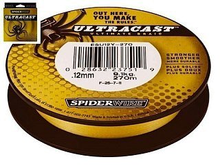 Шнур Spiderwire ultracast ultimate yellow 110м 0,17мм