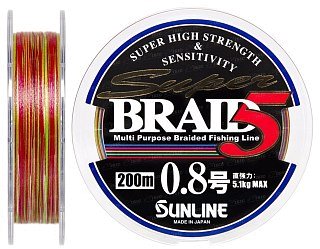 Шнур Sunline Braid 5 200m 0.8 0.148mm 5.1кг