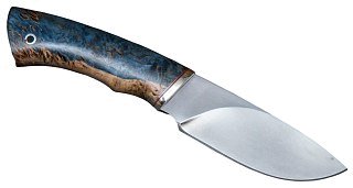 Нож ИП Семин Разделочный сталь литье мельхиор D2 стаб.кар.береза - фото 2